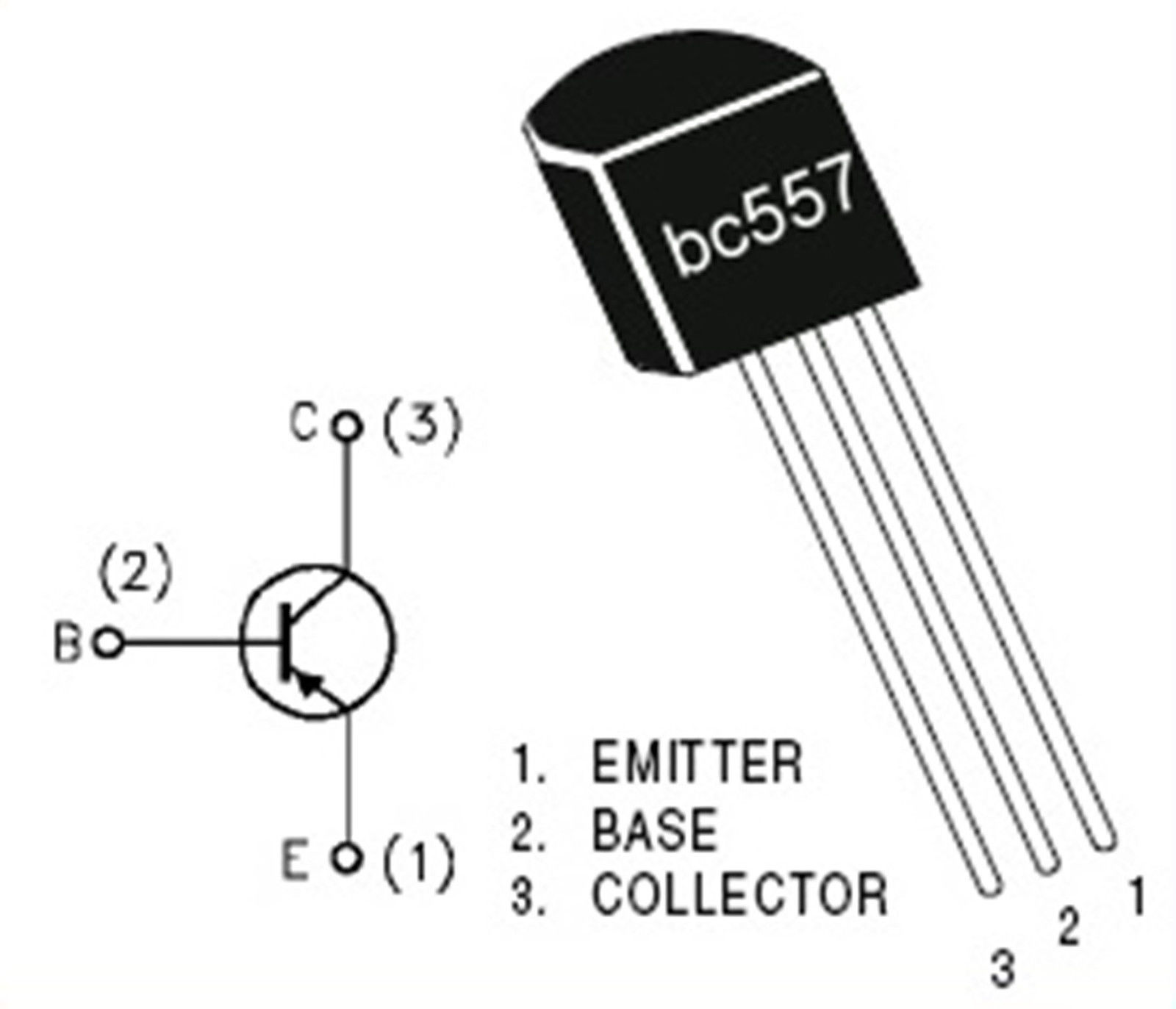 BC557B PNP Transistor - Billede 2